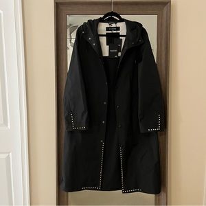 BNWT Valentino Black Label Men’s Windbreaker Long Coat Size 36 Studs